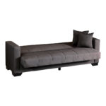 3-seater sofabed Vox with storage space anthracite fabric 210x84x83cm - Слика 4