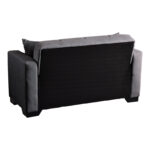 2-seater sofabed Vox with storage space anthracite fabric 150x84x83cm - Image 6