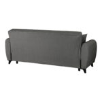 3-seater sofabed Lincoln with storage space anthracite fabric 226x84x93cm - Слика 6