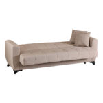 3-seater sofabed Modesto with storage space cream fabric 213x84x86cm - Слика 4