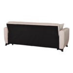 3-seater sofabed Modesto with storage space cream fabric 213x84x86cm - Слика 6
