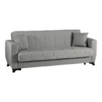 3-seater sofabed Modesto with storage space grey fabric 213x84x86cm - Слика 2