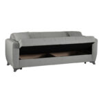 3-seater sofabed Modesto with storage space grey fabric 213x84x86cm - Слика 3