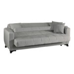 3-seater sofabed Modesto with storage space grey fabric 213x84x86cm - Слика 4