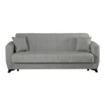 3-seater sofabed Modesto with storage space grey fabric 213x84x86cm - Слика 5