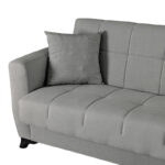 3-seater sofabed Modesto with storage space grey fabric 213x84x86cm - Слика 6