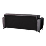3-seater sofabed Modesto with storage space black fabric 213x84x86cm - Слика 6