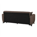3-seater sofabed Modesto with storage space brown fabric 213x84x86cm - Слика 6