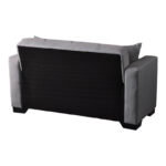 2-seater sofabed Modesto with storage space grey fabric 153x84x86cm - Слика 6