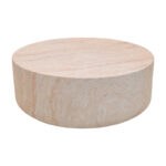 Ingendo MGO travertine look coffee table D90x33cm - Image 2