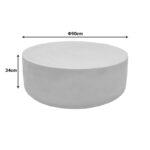 Ingendo MGO travertine look coffee table D90x33cm - Image 4