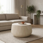 Rongo coffee table, MGO cream, D80x41cm