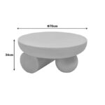 Coffee table Mikawa MGO cream D70x34cm - Image 6