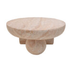 Coffee table Mikawa MGO travertine look D70x34cm - Image 3
