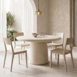 Cocedo MGO cream table D120x76cm