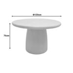 Cocedo MGO cream table D120x76cm - Слика 4