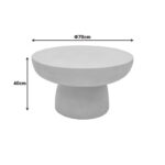 Coffee table Nuebo MGO cream D70x40cm - Image 4