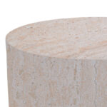 Tierra coffee table, travertine look MGO, D75x37cm - Image 3