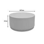 Tierra coffee table, travertine look MGO, D75x37cm - Image 4