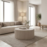 Coffee table Binero MGO light grey D106x45cm