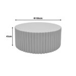 Coffee table Binero MGO travertine look D106x45cm - Image 4