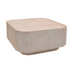 Coffee table Doric MGO travertine look 80x80x38cm - Image 2