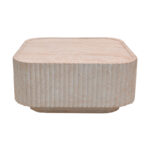 Coffee table Doric MGO travertine look 80x80x38cm - Image 3