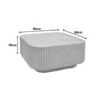 Coffee table Doric MGO travertine look 80x80x38cm - Image 5