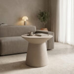 Coffee table Peble MGO cappuccino D55x50cm