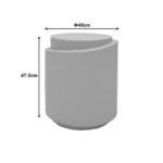 Fortox MGO cappuccino side table D40x49.5cm - Image 5