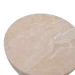 Isaka side table, MGO, cream-wood look, D38x48cm - Слика 3