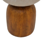Isaka side table, MGO, cream-wood look, D38x48cm - Слика 4