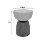 Isaka side table, MGO, cream-wood look, D38x48cm - Слика 5