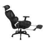 Manager's office chair with footrest Corus mesh black 62x69x125-135cm - Слика 3