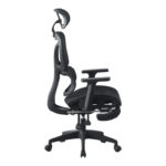 Manager's office chair with footrest Corus mesh black 62x69x125-135cm - Слика 4