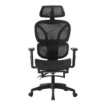 Manager's office chair with footrest Corus mesh black 62x69x125-135cm - Слика 5
