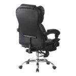 Director's office chair with footrest and massage Ekse pu black 64.5x75x109-119cm - Image 2