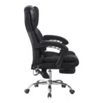 Director's office chair with footrest and massage Ekse pu black 64.5x75x109-119cm - Image 4