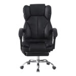 Director's office chair with footrest and massage Ekse pu black 64.5x75x109-119cm - Image 5