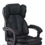 Director's office chair with footrest and massage Ekse pu black 64.5x75x109-119cm - Image 6