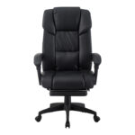 Director's office chair with footrest Garnut pu black 69x75x116-126cm - Слика 3