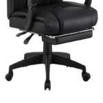 Director's office chair with footrest Garnut pu black 69x75x116-126cm - Слика 4