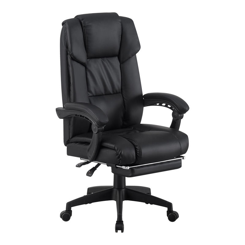 421-000005 Director's office chair with footrest Garnut pu black 69x75x116-126cm - Слика 1