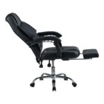Director's office chair with footrest Vimmi pu black 60x62.5x102-112cm - Image 2