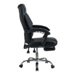 Director's office chair with footrest Vimmi pu black 60x62.5x102-112cm - Image 3