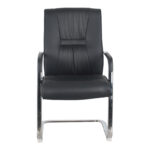 Biani guest chair black pu-chrome leg 57.7x70x101cm - Image 3