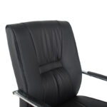 Biani guest chair black pu-chrome leg 57.7x70x101cm - Image 4