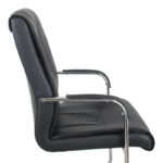 Biani guest chair black pu-chrome leg 57.7x70x101cm - Image 6