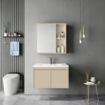 Sinkea cappuccinocountertop with sink and mirror