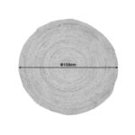 Rug Solon jute in natural color D150cm - Image 2